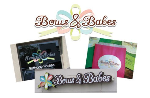 Bows & Babes | Logo | Sign | Window Graphics | Label